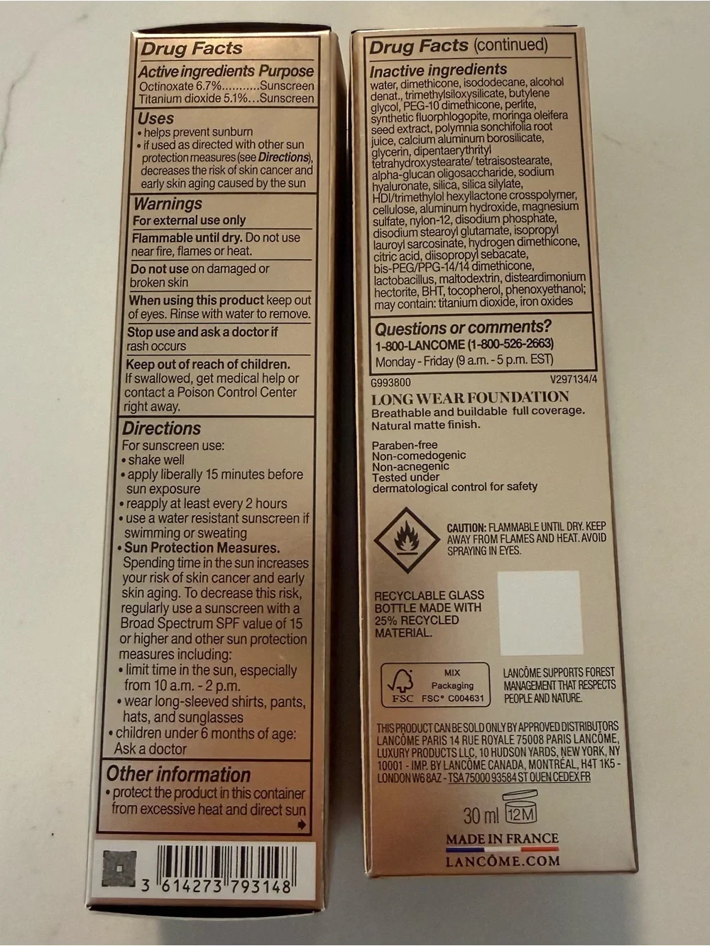 2 Lancôme Teint Idole Ultra Wear Foundation - 225N - Beige